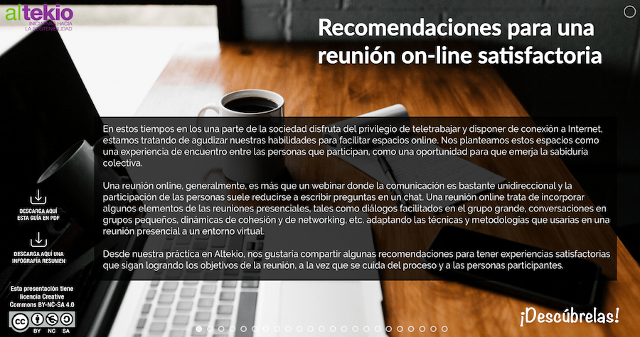 Lee más sobre el artículo Guía de recomendaciones para reuniones on-line satisfactorias