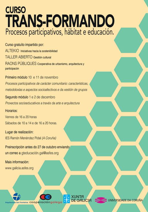 Lee más sobre el artículo Curso Trans-formando: procesos participativos, hábitat y educación