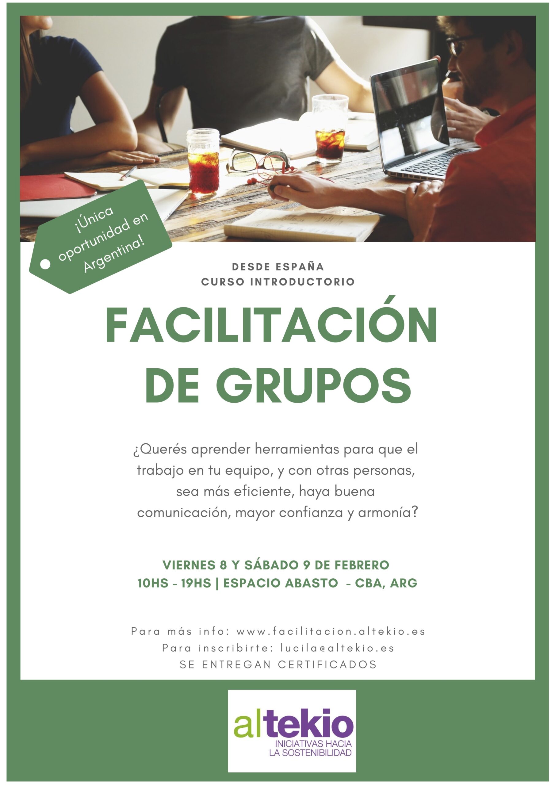 Lee más sobre el artículo Curso de Introducción a la Facilitación de Grupos en Córdoba, Argentina