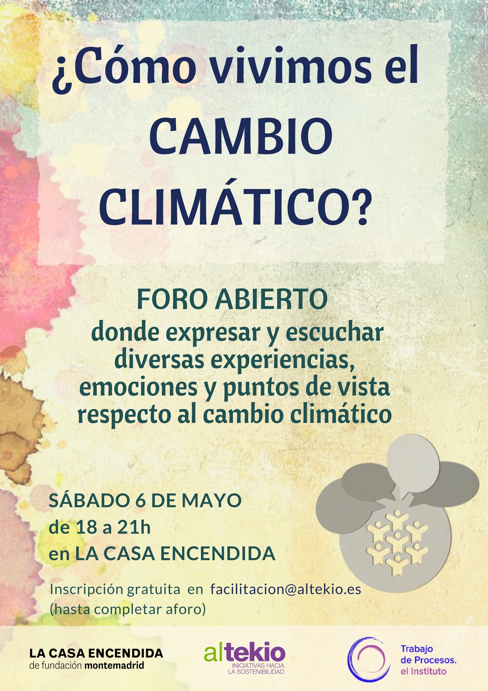 Lee más sobre el artículo Foro abierto sobre Cambio Climático – 6 de mayo